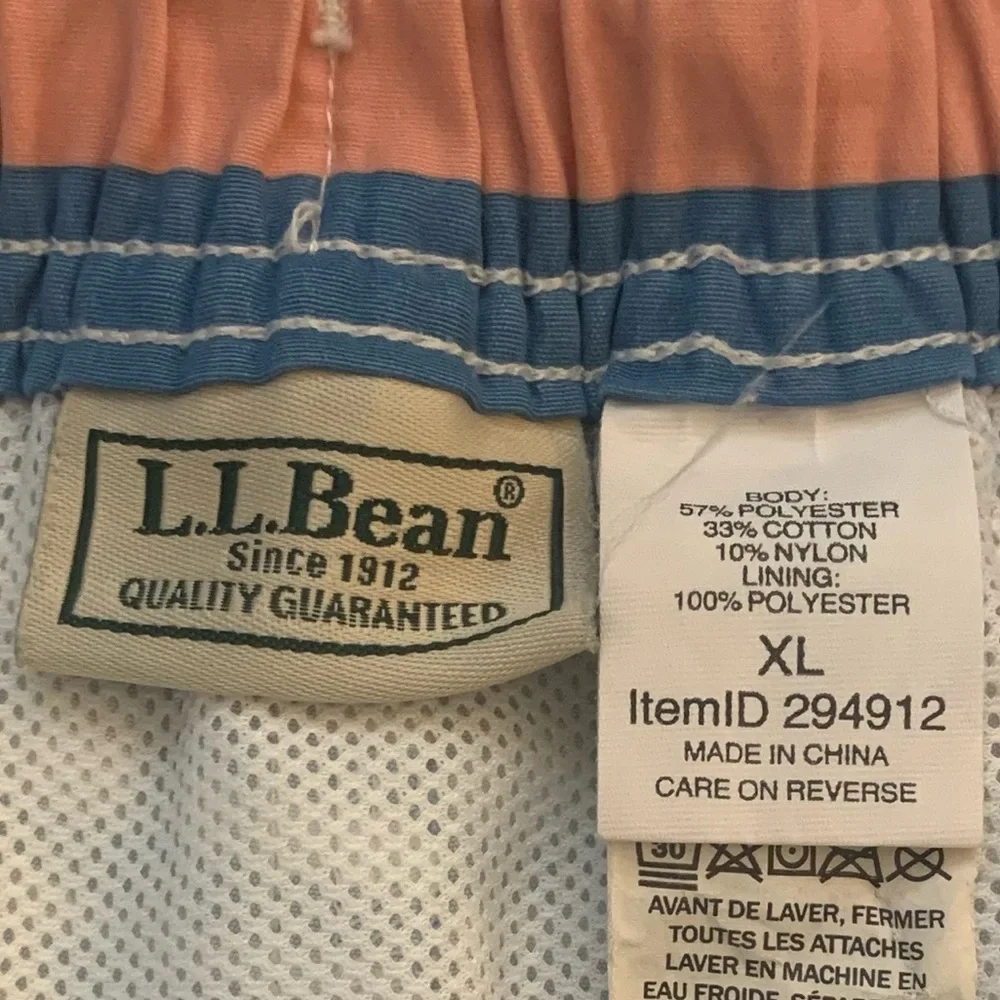 LL BEAN Striped Swim Trunks - Picture 3 of 5